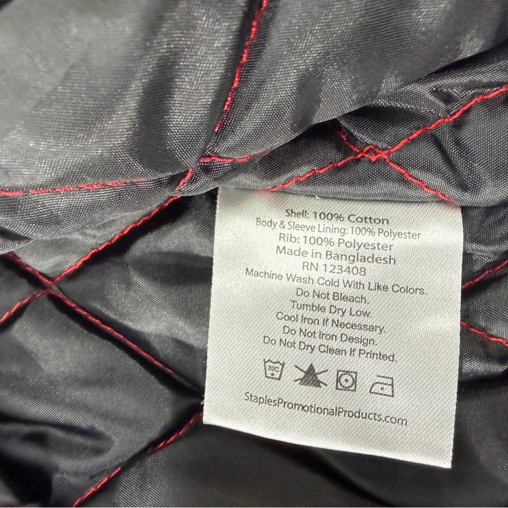 Snap-On Black Canvas Workwear Bomber with Red Lettering - Picture 14 of 16